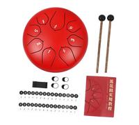 LOLIPPYY Portable 6-inch Ethereal Drum for Beginners and Professionals Carbon Steel Tongue Drum with Fixed Non-slip Base and Rust Resistance and English Manual for Music Lovers