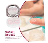 LOLIPPYY Portable Cat Claw Contact-Lens Box Rose Gold Compact Travel Kit Plastic Container for Outdoor Lens Storage