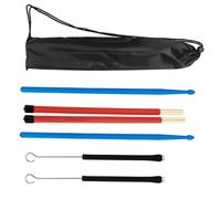 LOLIPPYY Portable Drum Brush and Mallet Set with Nonslip Handle Professional Drumstick Kit for Percussion Bands Includes Wire Brush Nylon Sticks and Storage Bag Drum Accessories gift for for for for