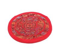 LOLIPPYY Portable Hand-sewn Tibetan Singing Bowl Mat Red Cotton Cloth Cushion for Meditation and Sound Healing Unique Simple Style Suitable for Buddhist Practice