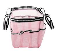 LOLIPPYY Portable Mesh Toiletry Bag with Hanging Design Large Capacity Shower Mesh Pouch Lightweight Travel Cosmetic Organizer for Women Men Campers Gym Use Random Color