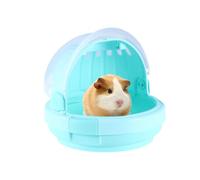 LOLIPPYY Portable Plastic Hamster Carrier with Ventilation and Safety Lock Outdoor Travel Cage for Small Animals Green Compact Pet Transporter for Guinea Pigs Rabbits Rats
