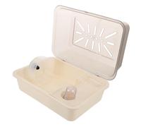 LOLIPPYY Portable Small Animal Carrier Cage for Hamsters Ferrets Dwarf Hamsters Plastic Habitat with Separate Rest Play Meal Sections Easy to Carry Travel Case for Outdoor Adventures