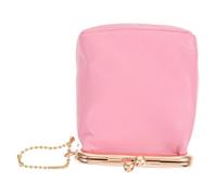 LOLIPPYY Portable Small Lipstick Bag with Lockable Buckle Delicate Lipstick Container Textured Surface Protective Cosmetic Organizer for Daily Carry School Work Shopping Random Color