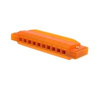 LOLIPPYY Portable Ten Hole Boys and Girls Harmonica Orange Plastic Mouth Organ for Beginners Musical Toy for Boys and Girls