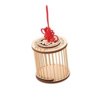 LOLIPPYY Portable Wooden Insect Cage with Airflow for Outdoor Cricket Catching and Breeding Stable Round Transport House for Insect Observation and Small Creature Exploration