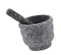 LOLIPPYY Practical Granite Garlic Grinder Bowl for Household Use Ergonomic Lightweight Medicine Mortar Pestle with Capacity for Crushing Garlic Seasoning and Spices Easy to Clean Kitchen
