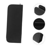 LOLIPPYY Professional Hairdressing Pouch for Barbers Black Canvas and PU Material Holds Scissors with Extra Storage for Combs and Clips Salon Tool Bag