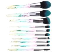 LOLIPPYY Professional Makeup Brush Set 10pcs Diamond Gradient Handles, Face Powder and Foundation Brushes for Cosmetic Application, Beauty Accessories for Daily Use
