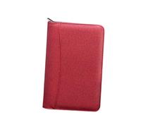 LOLIPPYY Pu Leather Cover Zipper Notebook Calculator for Business Notepad Faux Leather Notebook for Office Supplies Travel Agenda Manager for Work