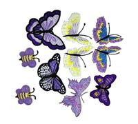 LOLIPPYY Purple Butterfly Embroidered Patches for Clothes DIY Sewing Decoration Embroidery Butterflies Badge for Bags Shoes Hats Jackets for Repair and Crafting