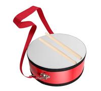 LOLIPPYY Red Snare Drum for Portable Handheld Percussion Instrument with Strap Enhances Rhythm Skills and Team Collaboration for School Music Education