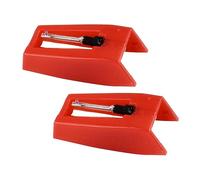 LOLIPPYY Red Vintage Gramophone Replacement Needle with Aluminum Arm Conical Diamond Stylus for Turntable Record Player Easy Installation High Grade Sound Quality and Strong Tracking Backup