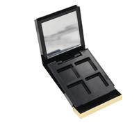 LOLIPPYY Refillable Eyeshadow Palette with Mirror Portable Compact Lipstick Blush Holder Sleek Black Square Case Travel-friendly Cosmetic Organizer for Women