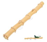 LOLIPPYY Reptile Tree Branch Terrarium Lizard Toy Natural Bamboo and Grape Wood Climbing Rack with Suction Cups for Bearded Dragon Gecko Habitat Decor Reptile Accessories