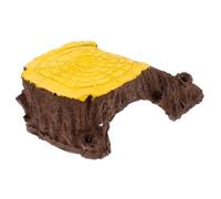 LOLIPPYY Resin Turtle Ramp Reptile Basking Platform with Hideout Cave Safe Climbing Habitat for Snakes Lizards Tortoises and Small Pets Non-toxic Terrarium Decor