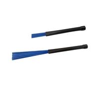 LOLIPPYY Retractable Loop End Drum Brush with Blue Plastic Bristles and Smooth Black Handle Wear Resistant Cleaning Tool for Jazz Drumsticks Easy to Carry and Store
