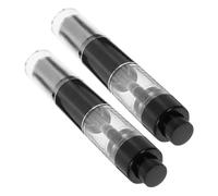 LOLIPPYY Retractable Powder Foundation Brush 2pcs Set with Press Spray Applicator, Black Fiber Bristles, Portable Travel Makeup Blending and Concealer Brushes for Face Powder Application