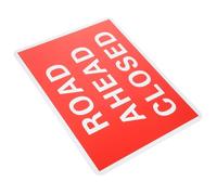 LOLIPPYY Road Closed Sign PVC Weatherproof Traffic Warning Sign for Driveway Road Safety Control in Public and Private Areas