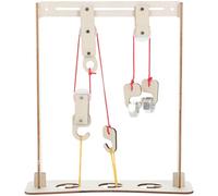 LOLIPPYY Science Learning Kit with Pulley Blocks and Bracket for Student Physics Experiments DIY Crane Model Pulley System for Mechanics Education and Practical Skill Enhancement