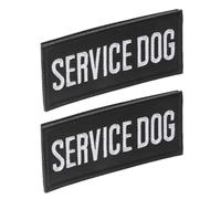 LOLIPPYY Service Dog Vest Embroidered Fabric Patches 2pcs Polyester Sew-on Applique Badges for Small to Large Dogs Training Walking Travel