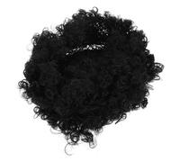 LOLIPPYY Short Synthetic Afro Wig for Women and Men Soft Fluffy Curly Hair for Costume Parties Halloween Cosplay Comfortable Breathable Black Wig with Natural Looking Afro Curls