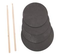 LOLIPPYY Silent Drum Pad Practice Set 12-16 Inch Mute Pads and Drumsticks, Shock-absorbing Jazz Drum Accessories for Quiet Home Drumming and Training