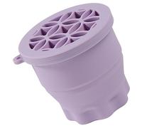 LOLIPPYY Silicone Makeup Brush Cleaning Bowl with Textured Surface for Brush and Sponge Cleaning Compact and Reusable Cosmetic Cleaner Container Purple