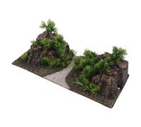 LOLIPPYY Simulated Ecological Decoration for Desktop Aquarium Fish Tank Decor Artificial Rockery Statue as Fish Hiding Cave Aquarium Mountain View Stone