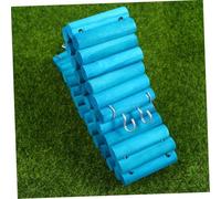 LOLIPPYY Sky-blue Pet Ladder Climbing Stair for Hamsters Squirrels Parrots Wood Material Swing Design with Hook for Hanging Encourages Exercise and Coordination