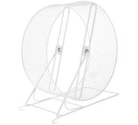 LOLIPPYY Small Animals Hamster Exercise Wheel Iron 26Cm White for Hedgehogs, Groundhogs and Chinchillas
