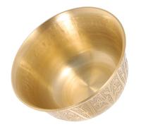 LOLIPPYY Small Copper Bowl for Buddhist Offering Handmade Worship Rice Bowl Decorative Tableware for Temple and Home Puja Rituals Wealth Symbol Ornament