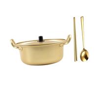 LOLIPPYY Small Korean Ramen Noodle Pot with Lid and Handle Aluminum Instant Noodles Cooker with Strong Thermal Conductivity Smooth Edges for Safe Cooking for Soups Stews and Curry in