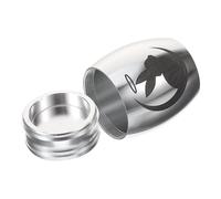 LOLIPPYY Small Memorial Pet Urn for Rabbit Ashes Stainless Steel Mini Cremation Urn Silver Keepsake for Pet Memorials and Burial