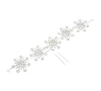 LOLIPPYY Sparkling Snowflake Rhinestone Headband Hair Accessory for Brides Wedding Flower Girl Party Decorative Headdress