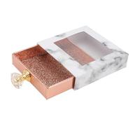 LOLIPPYY Square Eyelash Box with Clear Window Protective Empty Lash Case for Fake Eyelash Storage Portable Compact Organizer for Travel Home and Business Use