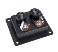 LOLIPPYY Stage Speaker Wiring Board Terminal Connector Screw Cup Wiring Plate for Loudspeaker and Subwoofer Boxes Secure Signal Transfer with Easy Surface Mount Installation Black