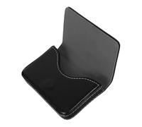 LOLIPPYY Stainless Steel Business Card Holder with Leather Snap Closure Compact Portable Mini Briefcase Design for Men Capacity Desk Organizer for Office School Home Secure Storage of