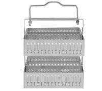 LOLIPPYY Stainless Steel Microscope Slide Storage Rack Compact Slide Staining Holder for Laboratory Use with Space-saving Design and Wear-resistant Construction