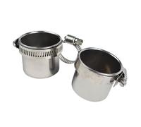 LOLIPPYY Stainless Steel Parrot Standing Pole Feeder with Food Basin, 7.5Cm Diameter X 6.5Cm Height, Pet Parrot Feeding Container Accessory for Indoor Bird Cage