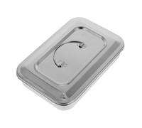 LOLIPPYY Stainless Steel Sterilisation Box with Lid Square Disinfectant Tray Made of Stainless Steel Durable and Rustproof Sterilisation Tray for Nail and Beauty Tools