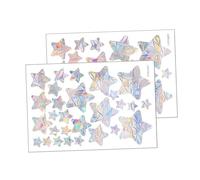 LOLIPPYY Star Shaped Anti-Collision Window Clings PVC Decorative Window Sticker Reflect Sunlight Colourful Visual Effect for Decorating a Room
