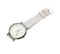 LOLIPPYY Stylish Watch Women Quartz Wrist Watch with Wood Grain Dial | Simple Classic Style, Beige Leather Strap, Stainless Steel Details, for Party and Dating