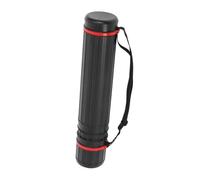 LOLIPPYY Telescoping Plastic Poster Tube Adjustable Blueprint Storage Case with Carry Strap for Document Drawing and Art Storage Portable Protective Mailing Tube in Black Medium-small