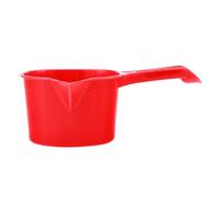 LOLIPPYY Thickened Plastic Handle Water Ladle with Spout Ceramic Slurry Scoop for Ceramics Bathing Watering Flowers and Kitchen Use Long Handle Design Red