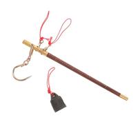 LOLIPPYY Traditional Chinese Medicine Scale Wooden Balance with Hook Heavy Duty Portable Handheld Shop Scale for Kitchen Jewelry and Herbal Weighing Classic Copper Design Reliable and Easy