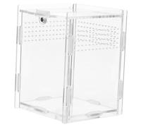 LOLIPPYY Transparent Acrylic Reptile Case Clear Terrarium for Lizards and Small Reptiles Weather Resistant Breeding Box with High Surface Hardness for Easy Cleaning and Observation