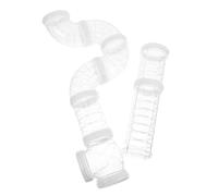 LOLIPPYY Transparent Bendable Hamster Tubes Tunnel Kit with Connectors DIY External Cage Extension for Small Pets Quiet Flexible Exercise Pipes for Mice Rats and Hamsters Easy to Clean