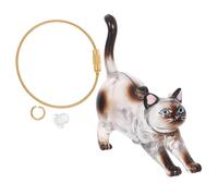 LOLIPPYY Transparent Cat Hair Storage Capsule Keychain Pet Hair Keepsake Organizer with Box Kawaii Whisker Holder Pendant for Memorial Souvenirs