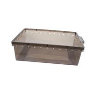 LOLIPPYY Transparent Plastic Reptiles Feeding Box with Ventilation Lizard Display Container for Snake Hatching and Home Use Sturdy Breathable Reptile Breeding Habitat